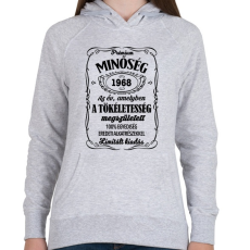 PRINTFASHION Prémium minőség, egyedi évszámmal! - Női kapucnis pulóver - Sport szürke