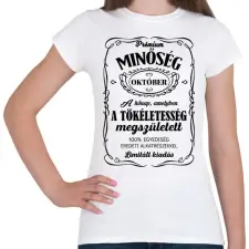 PRINTFASHION Prémium minőség - Hónappal (fekete) - Női póló - Fehér női póló