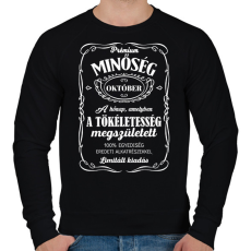 PRINTFASHION Prémium minőség - Hónappal - Férfi pulóver - Fekete