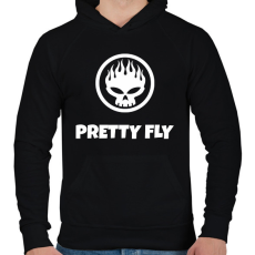 PRINTFASHION PRETTY FLY - Férfi kapucnis pulóver - Fekete