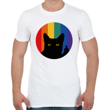 PRINTFASHION Pride cat - Férfi póló - Fehér férfi póló