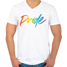 PRINTFASHION Pride-PNG-Photo - Férfi V-nyakú póló - Fehér férfi póló