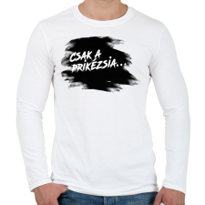 PRINTFASHION Prikézsia - Világos háttérre - Férfi hosszú ujjú póló - Fehér férfi póló