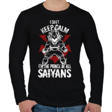 PRINTFASHION Prince of all saiyans - Férfi hosszú ujjú póló - Fekete