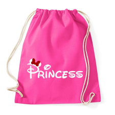 PRINTFASHION Princess fehér felirat - Sportzsák, Tornazsák - Fukszia tornazsák