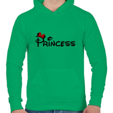 PRINTFASHION Princess fekete felirat - Férfi kapucnis pulóver - Zöld férfi pulóver, kardigán