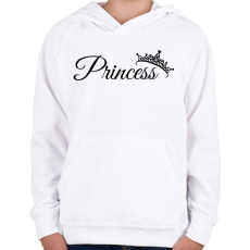PRINTFASHION Princess - Gyerek kapucnis pulóver - Fehér