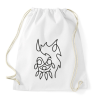PRINTFASHION Princess Mononoke - Sportzsák, Tornazsák - Fehér