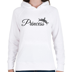 PRINTFASHION Princess - Női kapucnis pulóver - Fehér