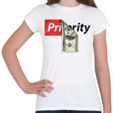 PRINTFASHION Priority - Női póló - Fehér női póló