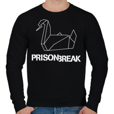 PRINTFASHION prison break fehér - Férfi pulóver - Fekete férfi pulóver, kardigán