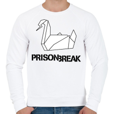 PRINTFASHION prison break fekete - Férfi pulóver - Fehér