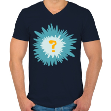 PRINTFASHION Problem? - Férfi V-nyakú póló - Sötétkék férfi póló