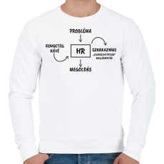 PRINTFASHION Probléma - HR - Megoldás - Férfi pulóver - Fehér