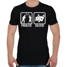 PRINTFASHION Probléma megoldva - Férfi póló - Fekete