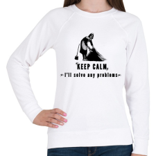 PRINTFASHION problems - Női pulóver - Fehér női pulóver, kardigán
