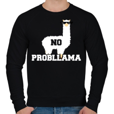 PRINTFASHION Probllama - Férfi pulóver - Fekete férfi pulóver, kardigán