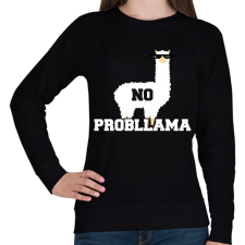 PRINTFASHION Probllama - Női pulóver - Fekete női pulóver, kardigán