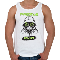 PRINTFASHION Professional Hacker - Férfi atléta - Fehér
