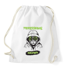 PRINTFASHION Professional Hacker - Sportzsák, Tornazsák - Fehér tornazsák