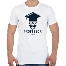 PRINTFASHION Professor - I did it - Férfi póló - Fehér