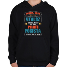 PRINTFASHION Profi focista - Gyerek kapucnis pulóver - Fekete