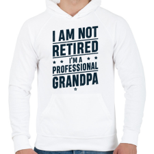 PRINTFASHION Profi nagypapa póló - Férfi kapucnis pulóver - Fehér férfi pulóver, kardigán