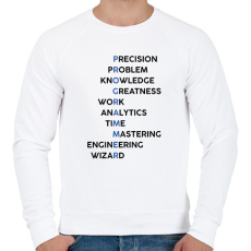 PRINTFASHION Programmer (black) - Férfi pulóver - Fehér