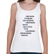 PRINTFASHION Programmer (black) - Női atléta - Fehér női trikó