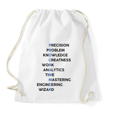 PRINTFASHION Programmer (black) - Sportzsák, Tornazsák - Fehér tornazsák