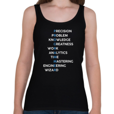 PRINTFASHION Programmer (white) - Női atléta - Fekete