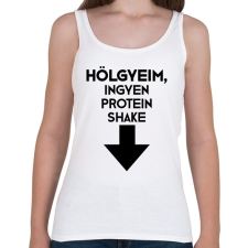 PRINTFASHION Protein Shake - Női atléta - Fehér női trikó