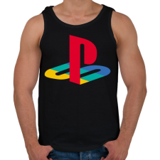 PRINTFASHION PS 2 Logo - Férfi atléta - Fekete atléta, trikó
