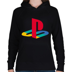 PRINTFASHION PS 2 Logo - Női kapucnis pulóver - Fekete