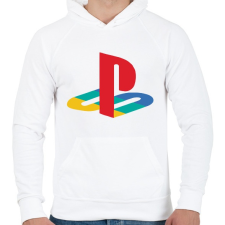 PRINTFASHION PS - Férfi kapucnis pulóver - Fehér férfi pulóver, kardigán