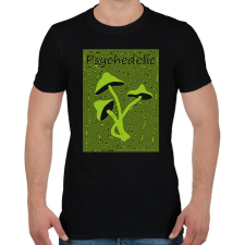 PRINTFASHION Pszichedelikus gomba - Férfi póló - Fekete férfi póló