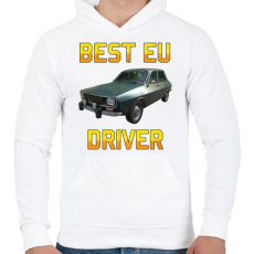 PRINTFASHION PUBG - Best EU Driver - Férfi kapucnis pulóver - Fehér
