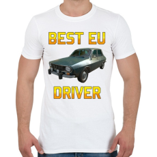 PRINTFASHION PUBG - Best EU Driver - Férfi póló - Fehér