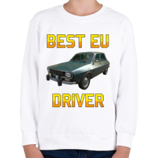PRINTFASHION PUBG - Best EU Driver - Gyerek pulóver - Fehér