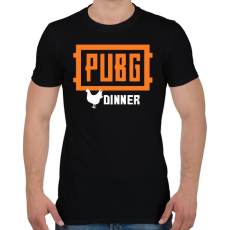 PRINTFASHION PUBG DINNER - Férfi póló - Fekete