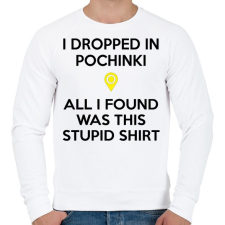 PRINTFASHION PUBG - Dropped in Pochinki (Fekete) - Férfi pulóver - Fehér férfi pulóver, kardigán