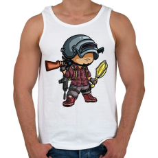 PRINTFASHION PUBG - Férfi atléta - Fehér