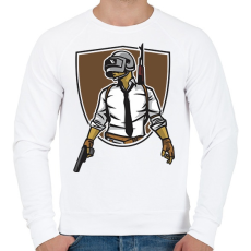 PRINTFASHION PUBG - Férfi pulóver - Fehér