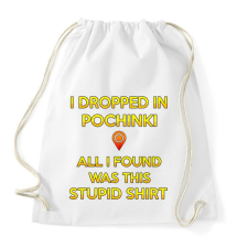 PRINTFASHION PUBG - I Dropped in Pochinki - Sportzsák, Tornazsák - Fehér tornazsák