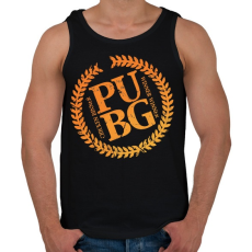 PRINTFASHION PUBG LOGO - Férfi atléta - Fekete