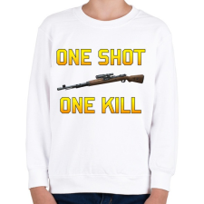 PRINTFASHION PUBG - One Shot, One Kill - Gyerek pulóver - Fehér gyerek pulóver, kardigán
