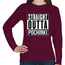 PRINTFASHION PUBG - Straight Outta Pochinki - Női pulóver - Bordó női pulóver, kardigán