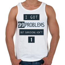 PRINTFASHION Pubg Surviving - Férfi atléta - Fehér