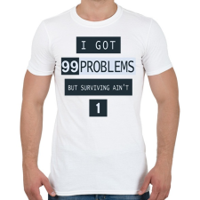 PRINTFASHION Pubg Surviving - Férfi póló - Fehér férfi póló