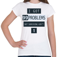 PRINTFASHION Pubg Surviving - Női póló - Fehér